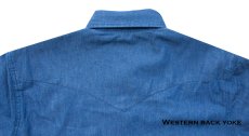 画像2: ラングラー フランネルラインド ウエスタン シャツ ジャケット（ デニム ）大きいサイズ L（身幅約65cm）/Wrangler Flannel Lined Work Western Shirt(Denim) (2)