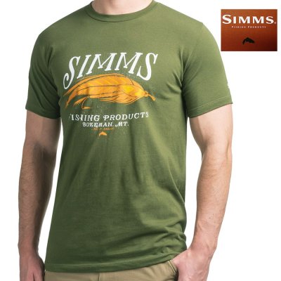 画像1: シムス フィッシング 半袖 Tシャツ（オリーブ）/Simms T-shirt　
