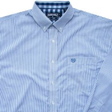 画像2: パンハンドルスリム  ボタンダウン ストライプ シャツ ホワイト・ブルー（長袖）/Panhandle Slim  Long Sleeve Shirt(White/ Blue) (2)