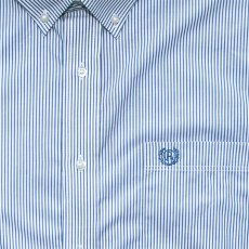 画像3: パンハンドルスリム  ボタンダウン ストライプ シャツ ホワイト・ブルー（長袖）/Panhandle Slim  Long Sleeve Shirt(White/ Blue) (3)