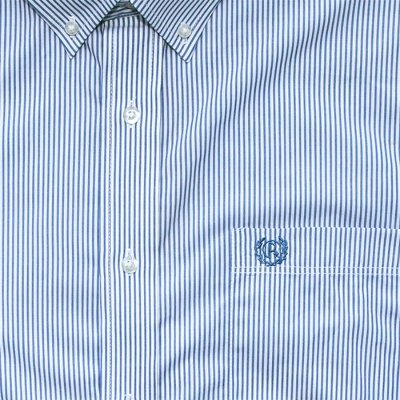 画像3: パンハンドルスリム  ボタンダウン ストライプ シャツ ホワイト・ブルー（長袖）/Panhandle Slim  Long Sleeve Shirt(White/ Blue)