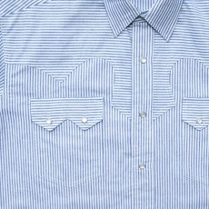 画像2: ローパー  ストライプ ウエスタン シャツ（ブルー/長袖）S/Roper Long Sleeve Stripe Western Shirt(Blue) (2)