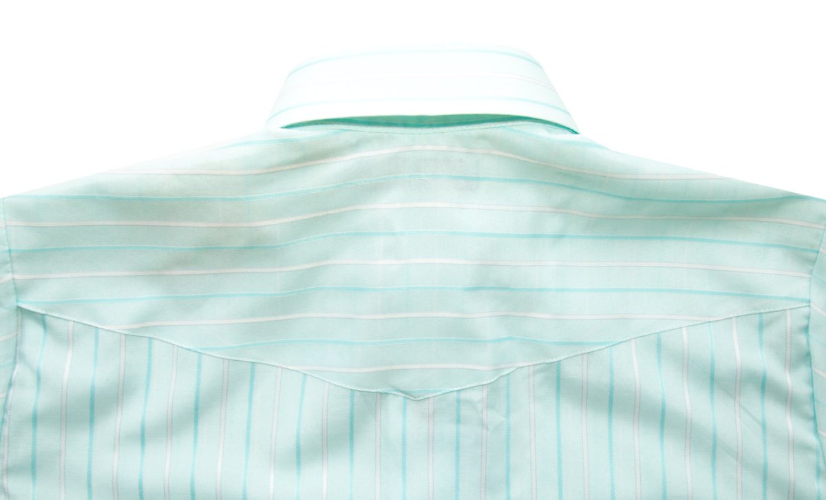 画像5: ローパー クラシック ストライプ ウエスタン シャツ(アクア/半袖)S/Roper Short Sleeve Western Shirt(Aqua) (5)