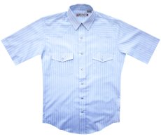 画像2: ローパー クラシック ストライプ ウエスタン シャツ（ブルー/半袖）S/Roper Short Sleeve Western Shirt(Blue Tonal) (2)