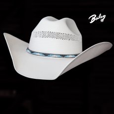 画像1: ベイリー 15X ストロー ハット（ビーズハットバンド・アイボリー）大きいサイズ（63〜65cm）もあり/Bailey Straw Hat(Ivory) (1)