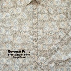 画像2: レジストル リバースプリント ウエスタンシャツ（長袖/ブラウン）S/Resistol Reverse Print Western Shirt(Brown) (2)