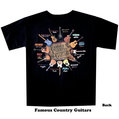 画像2: フェイマス カントリー&ウエスタン ギターズ  Tシャツ（ブラック）/Guitars T-Shirt(Black)