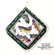 画像1: フィッシュデサイン ポットホルダー 鍋つかみ レインボートラウト・サーモン/Pot Holder Fish Rainbow Trout Salmon (1)