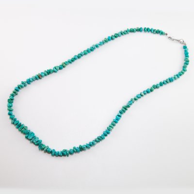 画像1: ナバホ族 ターコイズ ビーズ ネックレス（44cm）/Navajo Turquoise Beads Necklace