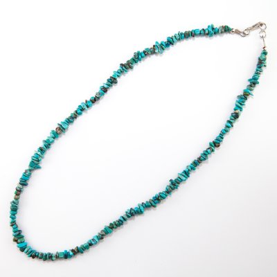 画像1: ナバホ族 ターコイズ ビーズ ネックレス（42cm）/Navajo Turquoise Beads Necklace