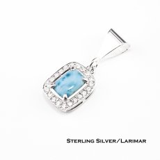 画像1: アメリカン ジュエリー ラリマー ラインストーン スターリングシルバー ペンダント トップ/Larimer Sterling Silver Pendant (1)