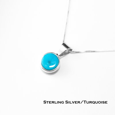 画像1: アメリカン ジュエリー ターコイズ &スターリングシルバー ネックレス/Turquoise Sterling Silver Necklace