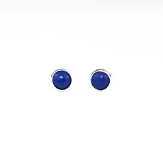 画像2: ネイティブアメリカン ズニ族 ラピス スターリングシルバー ピアス/Zuni Handmade Sterling Silver Lapis Earrings (2)