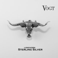 画像1: ヴォグト ロングホーン スターリングシルバー ペンダント トップ/Vogt Longhorn Sterling Silver Pendant (1)