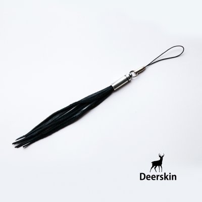 画像1: ディアスキン 鹿革 レザーストラップ（ブラック）/Genuine Deerskin Leather Strap(Black)
