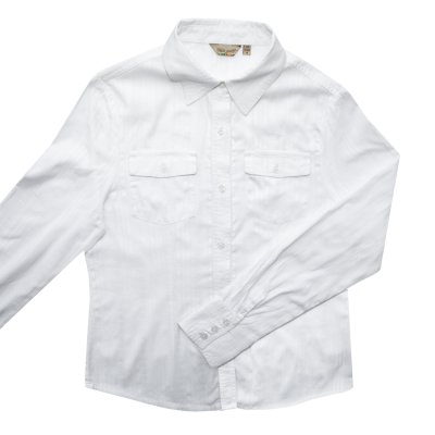 画像1: トゥルーグリット ボタンフロント バックヨーク ウエスタン シャツ（ホワイト）/True Grit Western Button Shirt White(Women's)