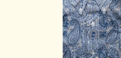 画像3: ローパー ペイズリー シャツ（長袖/ブルー・タン）大きいサイズ M（身幅60cm）L（身幅65cm）/Roper Paisley Shirt(Blue/Tan)