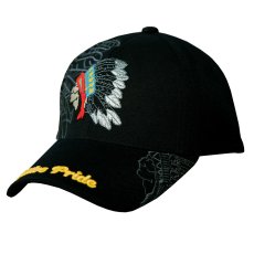 画像2: ネイティブプライド シャドウつき 刺繍 キャップ インディアン（ブラック）/Native Pride Cap Indian Head (2)