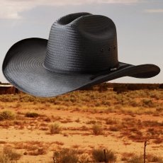 画像1: ブルハイド カウボーイ ストローハット（マグロウ50X ブラック）/Bullhide Western Straw Hat Mc GRAW 50X (1)