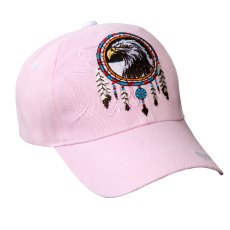 画像1: ネイティブプライド シャドウつき 刺繍 キャップ アメリカンイーグル＆フェザー（ ピンク）/Native Pride Cap American Eagle&Feather(Pink) (1)