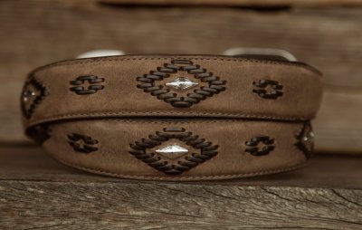 画像2: スリーピース ウエスタン ベルト（ダイヤデザイン ブラウン）38/Nocona Western Leather Belt(Brown)