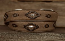 画像2: スリーピース ウエスタン ベルト（ダイヤデザイン ブラウン）38/Nocona Western Leather Belt(Brown) (2)