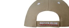 画像2: ネイティブプライド シャドウつき フェザー ロゴ 刺繍 キャップ（タン）/Native Pride Embroidered Cap Feather(Tan)  (2)