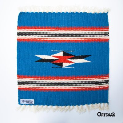 画像1: オルテガ 手織り 100%ウール ラグマット/Ortega's 100%Wool Hand Woven Mat