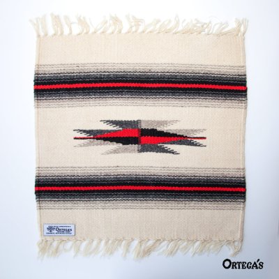 画像1: オルテガ 手織り 100%ウール ラグマット/Ortega's 100%Wool Hand Woven Mat