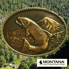 画像1: モンタナシルバースミス ベルト バックル ワイルド トラウト/Montana Silversmiths Belt Buckle (1)