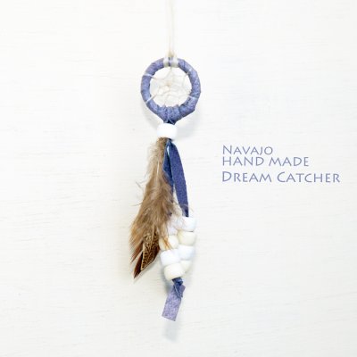 画像1: ドリームキャッチャー 直径2.6cmxH11cm-アメリカインディアン ナバホ族 ハンドメイド /Navajo Hand Made Dream Catcher