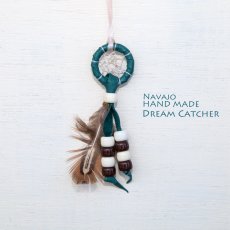 画像1: ドリームキャッチャー 直径2.6cmxH10cm-アメリカインディアン ナバホ族 ハンドメイド /Navajo Hand Made Dream Catcher (1)