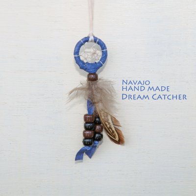 画像1: ドリームキャッチャー 直径2.6cmxH10cm-アメリカインディアン ナバホ族 ハンドメイド /Navajo Hand Made Dream Catcher