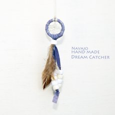 画像1: ドリームキャッチャー 直径2.6cmxH11cm-アメリカインディアン ナバホ族 ハンドメイド /Navajo Hand Made Dream Catcher (1)