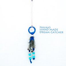 画像1: ドリームキャッチャー 直径2.6cmxH13cm-アメリカインディアン ナバホ族 ハンドメイド /Navajo Hand Made Dream Catcher (1)