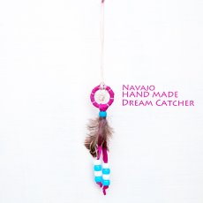 画像1: ドリームキャッチャー 直径2.6cmxH12cm-アメリカインディアン ナバホ族 ハンドメイド /Navajo Hand Made Dream Catcher (1)