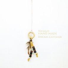 画像1: ドリームキャッチャー 直径2.6cmxH12cm-アメリカインディアン ナバホ族 ハンドメイド /Navajo Hand Made Dream Catcher (1)