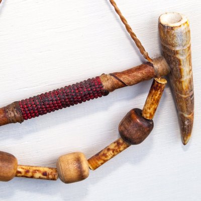 画像2: アメリカ インディアン ナバホ族作 ハンドメイド パイプ（壁飾り）/Navajo Handmade Pipe