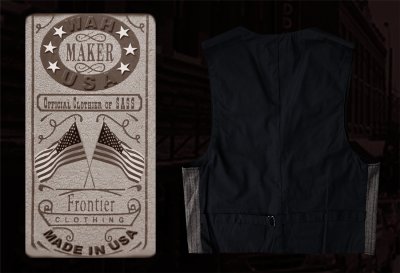 画像2: ワーメーカー フロンティア ベスト（ブラウン）/Wah Maker Old West Vest (Brown)