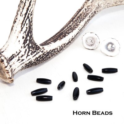 画像1: ホーン ビーズ 10個セット 2mm穴 ジュエリーなどアクセサリー クラフトパーツ 材料/Horn Beads