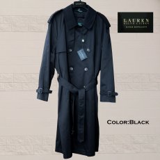 画像3: ラルフ ローレン トレンチ コート  ダブルブレスト ブラック・トープ/Lauren by Ralph Lauren Double-Breasted Trench Coat Black/Taupe(Men's)  (3)