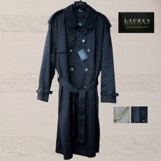 画像1: ラルフ ローレン トレンチ コート  ダブルブレスト ブラック・トープ/Lauren by Ralph Lauren Double-Breasted Trench Coat Black/Taupe(Men's)  (1)