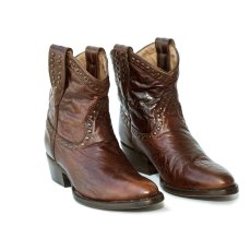 画像1: ランチョ ウエスタンブーツ ショート スタッズ  ブラウン（レディース）/Rancho Boots Western Short Boots Brown(Women's) (1)