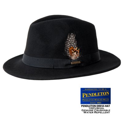 画像2: ペンドルトン ドレス ハット（チャコール）大きいサイズ XL/Pendleton Genuine Crushable Wool Felt Dress Hat(Charcoal Mix)