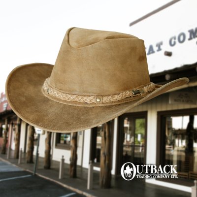 画像1: アウトバック トレーディング レザー ハット（キャメル）/Outback Trading Company Leather Hat(Camel)