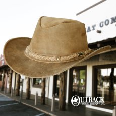 画像1: アウトバック トレーディング レザー ハット（キャメル）/Outback Trading Company Leather Hat(Camel) (1)