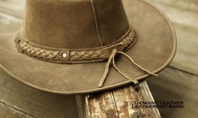 画像2: アウトバック トレーディング レザー ハット（キャメル）/Outback Trading Company Leather Hat(Camel)