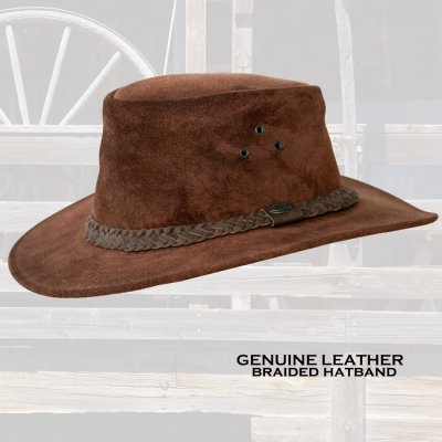 画像1: クラッシャブル スエード レザー ハット（ブラウン）/Crushable Suede Leather Hat(Brown)