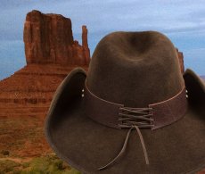 画像2: アンティーク スター ウール カウボーイ ハット（ブラウン）/Wool Cowboy Hat(Brown) (2)