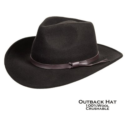 画像1: マゼランアウトドアズ クラッシャブル ウール アウトバック ハット（ブラウン）/MAGELLAN OUTDOORS Crushable Outback Wool Felt Hat(Brown)